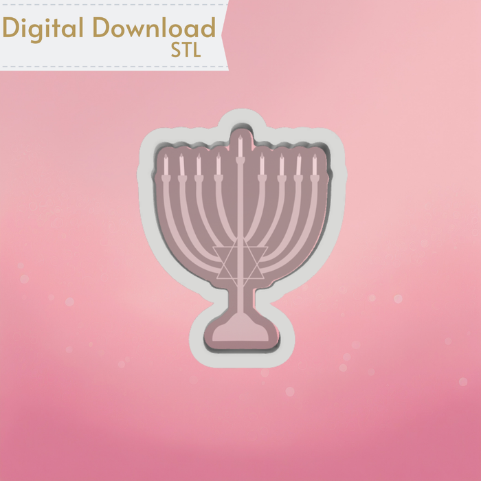 The Cookie Countess Digital Art Download Menorah Cookie Cutter STL