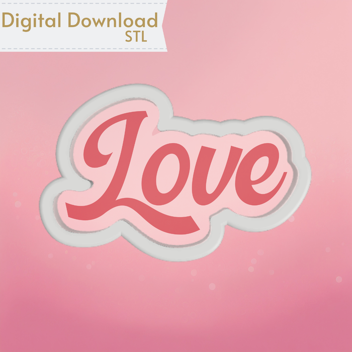 The Cookie Countess Digital Art Download Retro Love Cookie Cutter STL