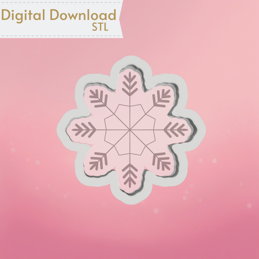 The Cookie Countess Digital Art Download Snowflake Cookie Cutter STL