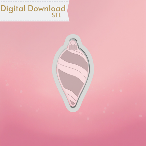 The Cookie Countess Digital Art Download Teardrop Ornament Cookie Cutter STL