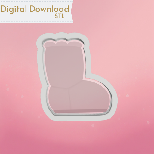 The Cookie Countess Digital Art Download Winter Boot Cookie Cutter STL