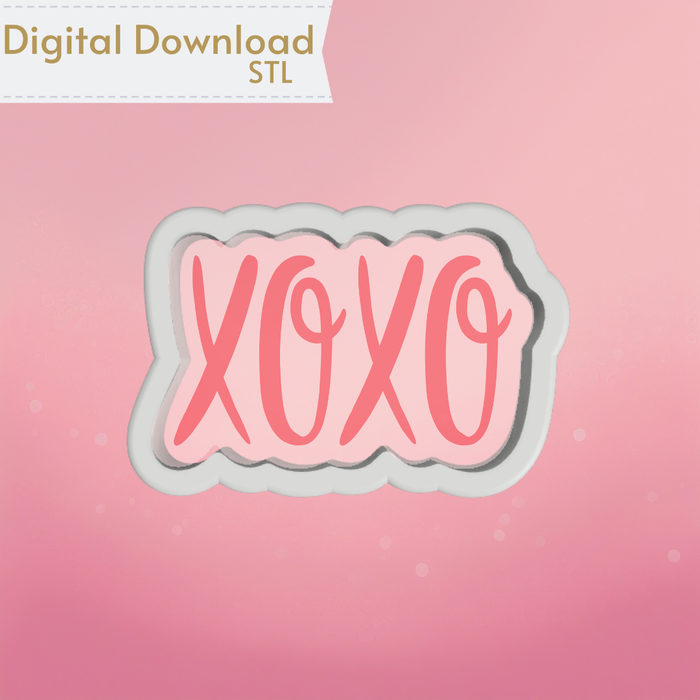 The Cookie Countess Digital Art Download XOXO Cookie Cutter STL