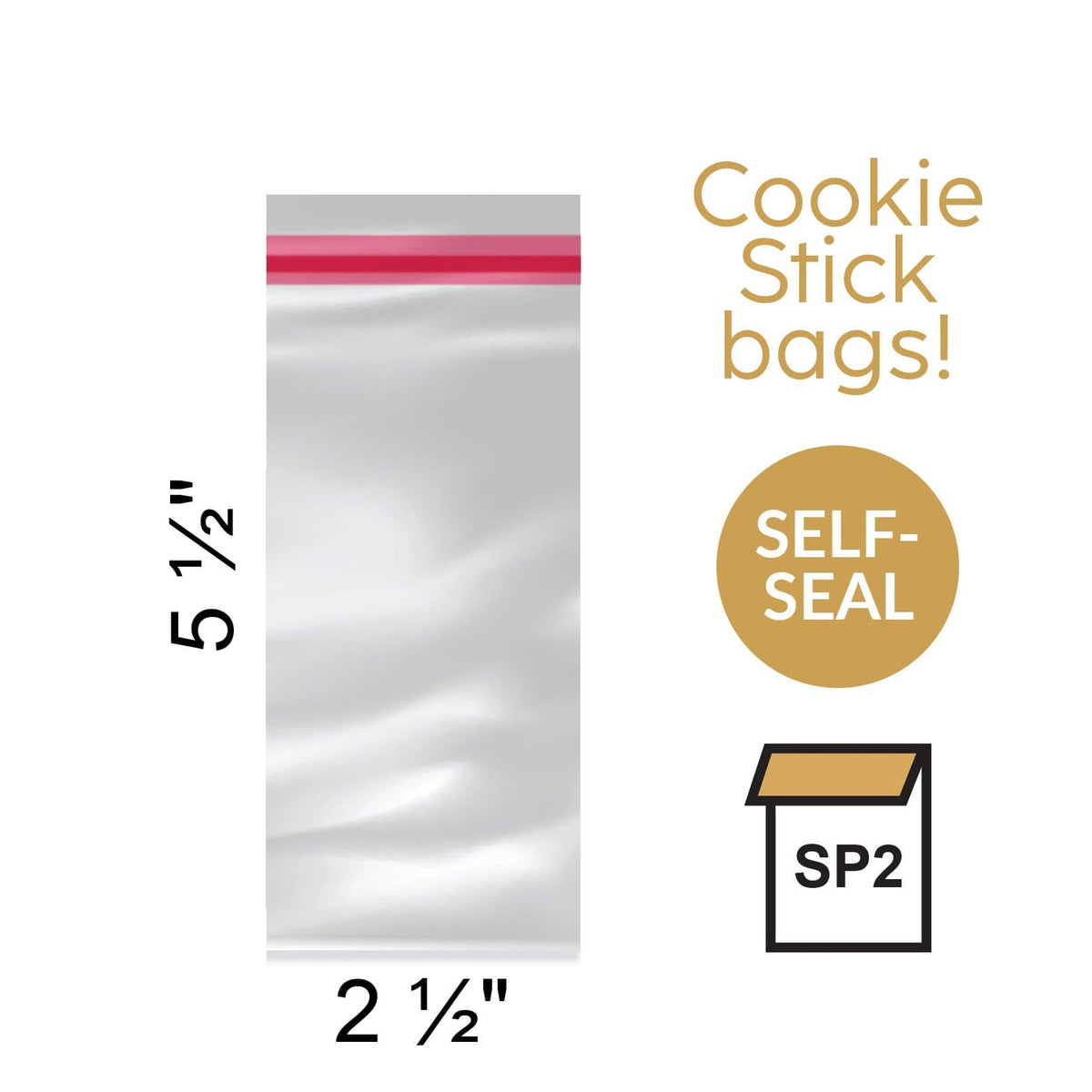 Clear Lip & Tape Bags 4 1/4 x 5 1/8 - Pack of 100