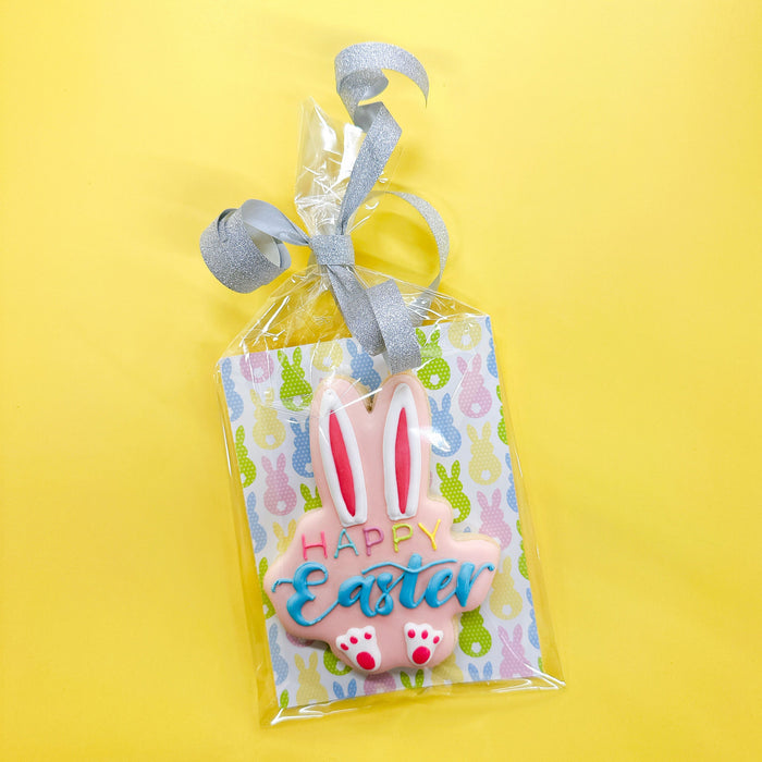 The Cookie Countess Packaging Easter Bunnies Cookie Backer - Food Safe, Double Sided 3.75" x 5"