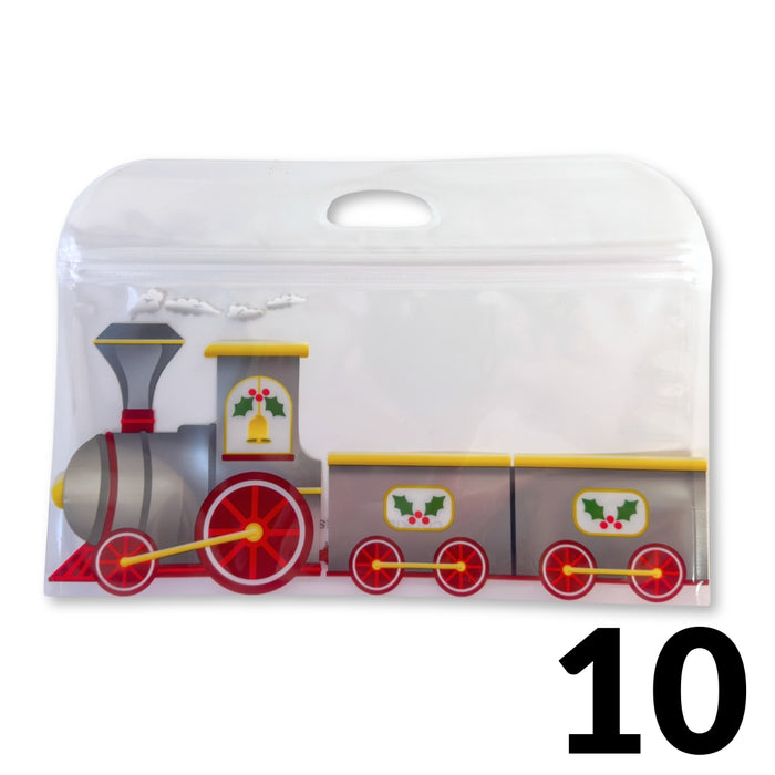 The Cookie Countess Packaging Pack of 10 Holiday Train Cookie Bag