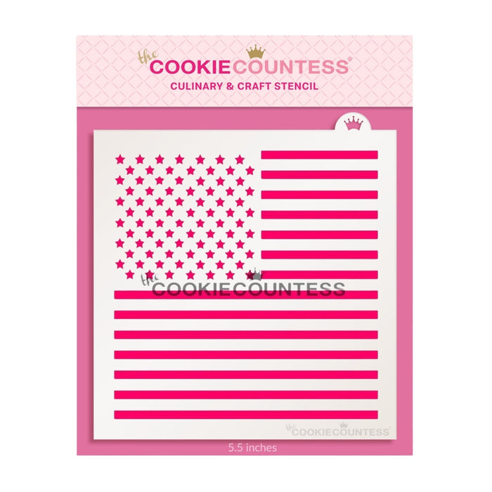 The Cookie Countess Stencil 2 Piece Flag Stencil