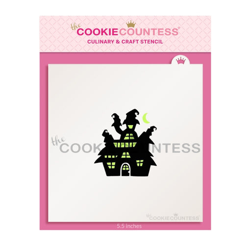 The Cookie Countess Stencil 2 Piece Haunted House Stencil - Drawn by Krista