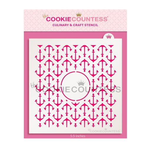 The Cookie Countess Stencil Anchors Monogram Stencil