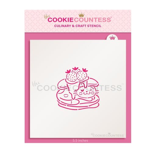 The Cookie Countess Stencil Cat Pancake PYO Stencil