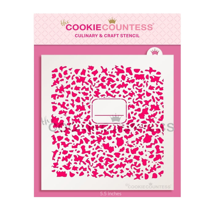 The Cookie Countess Stencil Composition Notebook Stencil