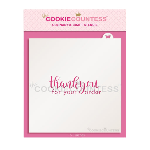 The Cookie Countess Stencil Cookie Couture Stencil- Thank you for your Order