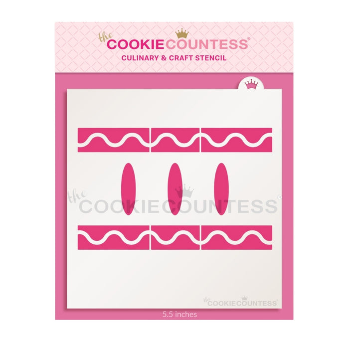 The Cookie Countess Stencil Cookie Stick Stencil - Crayon