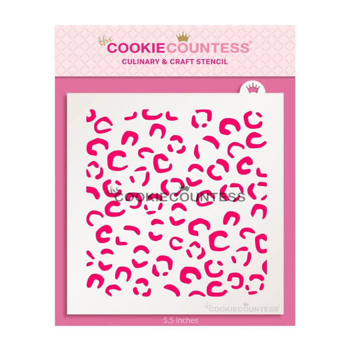 The Cookie Countess Stencil Default Cheetah Print Stencil