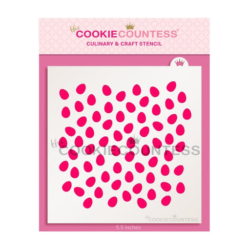 The Cookie Countess Stencil Default Mini Eggs Pattern Stencil