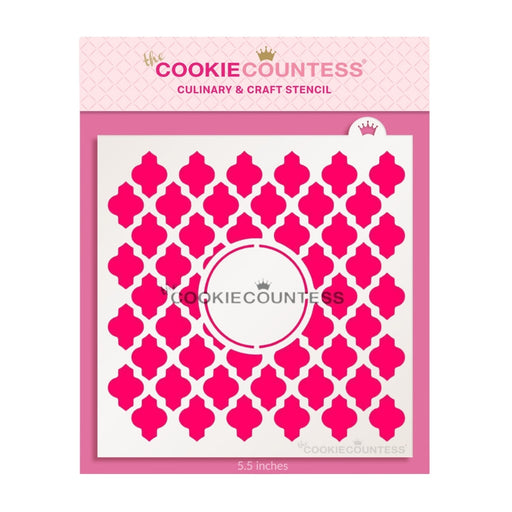 The Cookie Countess Stencil Default Moroccan Monogram Stencil