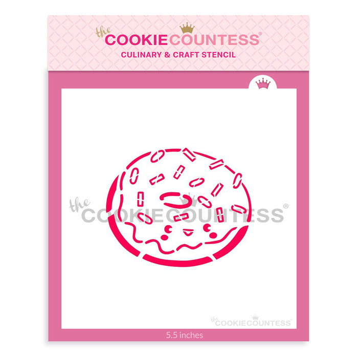 The Cookie Countess Stencil Default Sprinkled Donut PYO Stencil