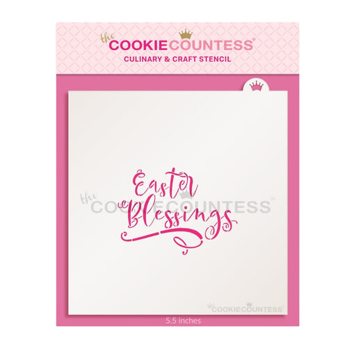 The Cookie Countess Stencil Easter Blessings Stencil