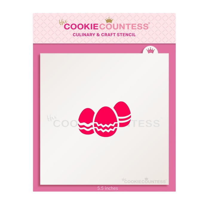 The Cookie Countess Stencil Egg Cluster Stencil