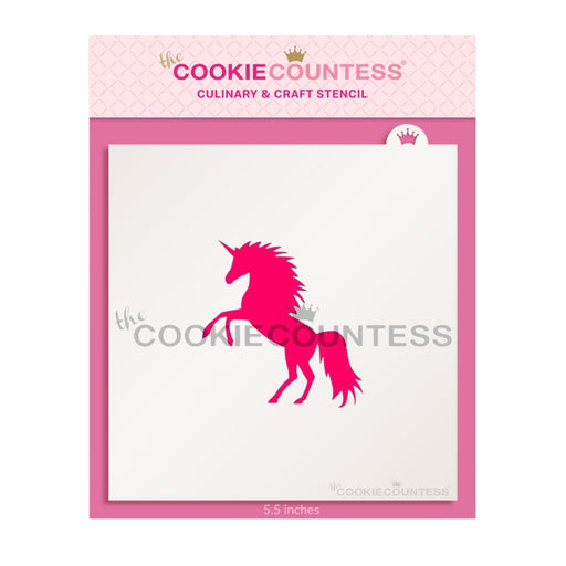 The Cookie Countess Stencil Full Unicorn Stencil