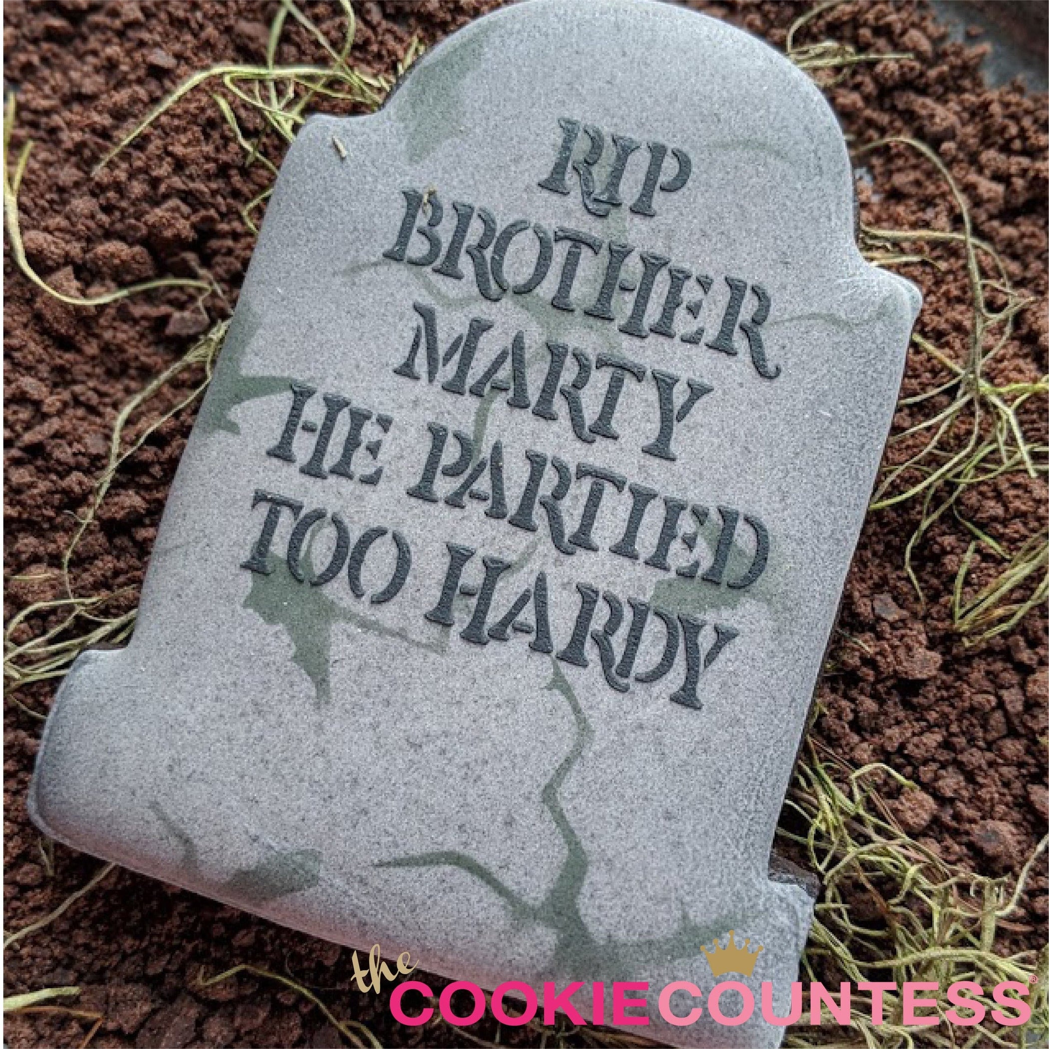 Gravestone Puns Funny Halloween Cookie Stencil — The Cookie Countess