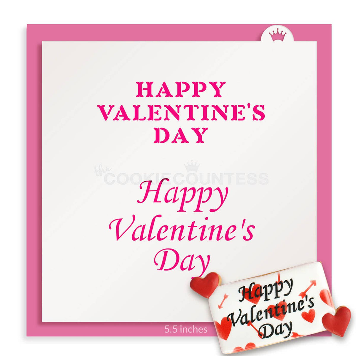 Happy Valentines Day Card Digital Download Romantic Love Clipart Swirly  Script Love Message 