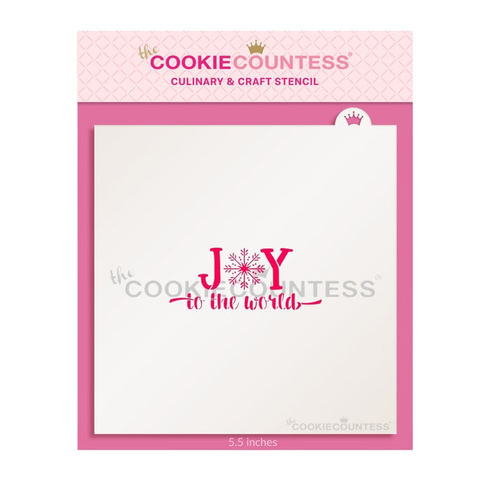 The Cookie Countess Stencil Joy to the World - Snowflake Stencil