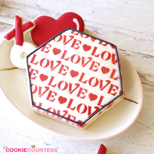 Love Heart Stencil - Love Hearts Stencil, Valentine Stencil, Love Heart,  Romantic Stencil, Loving Stencil
