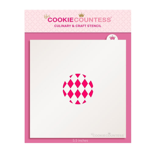 The Cookie Countess Stencil Macaron / Mini Stencil - Harlequin