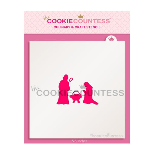 The Cookie Countess Stencil Nativity Silhouettes Stencil