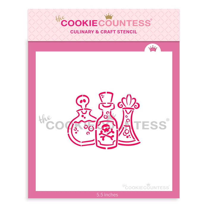 The Cookie Countess Stencil Potion Bottles PYO Stencil