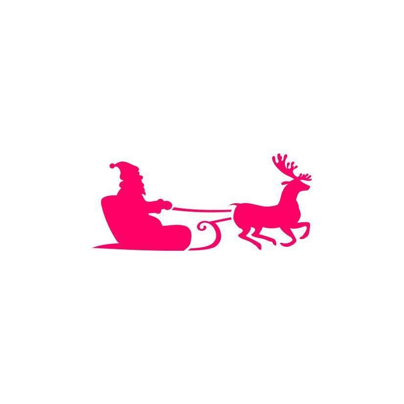 Santa's Sleigh Cookie and Craft Stencil