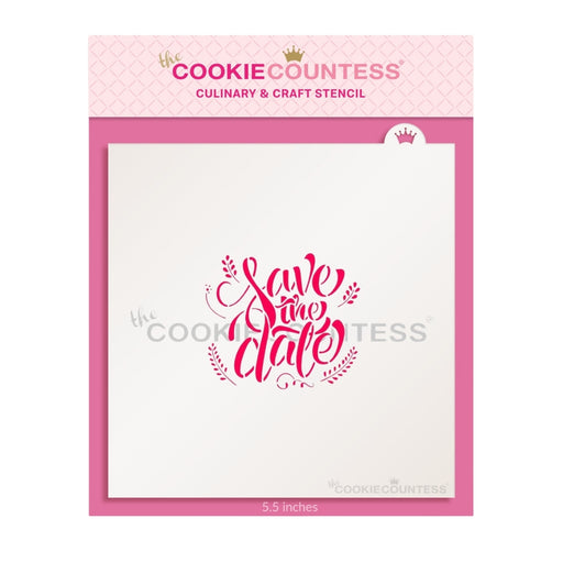 The Cookie Countess Stencil Save the Date Stencil