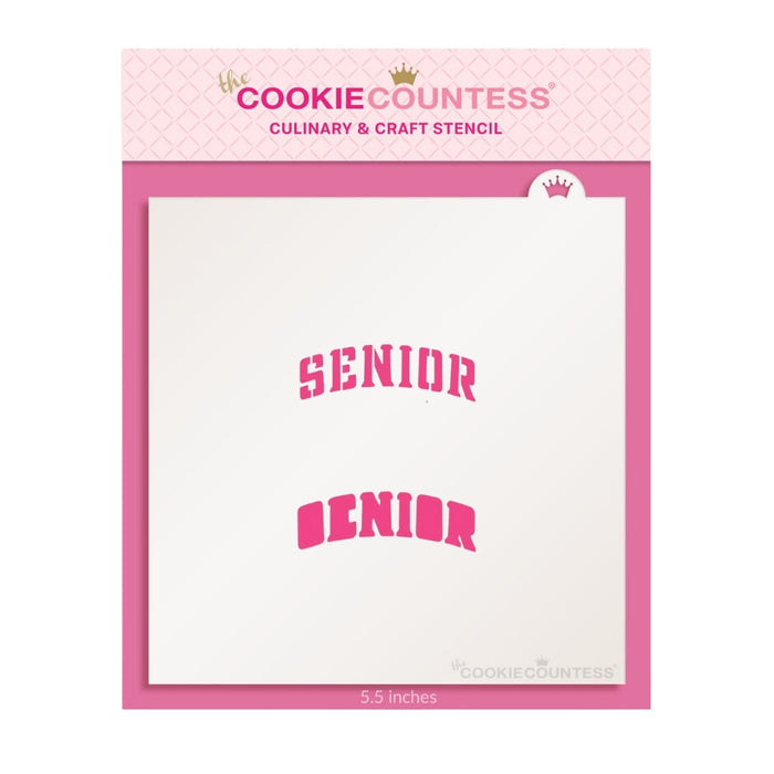 The Cookie Countess Stencil Senior College Sweatshirt Design Stencil