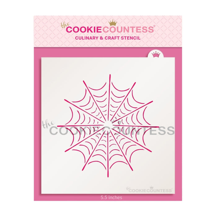 The Cookie Countess Stencil Single Spider Web Stencil