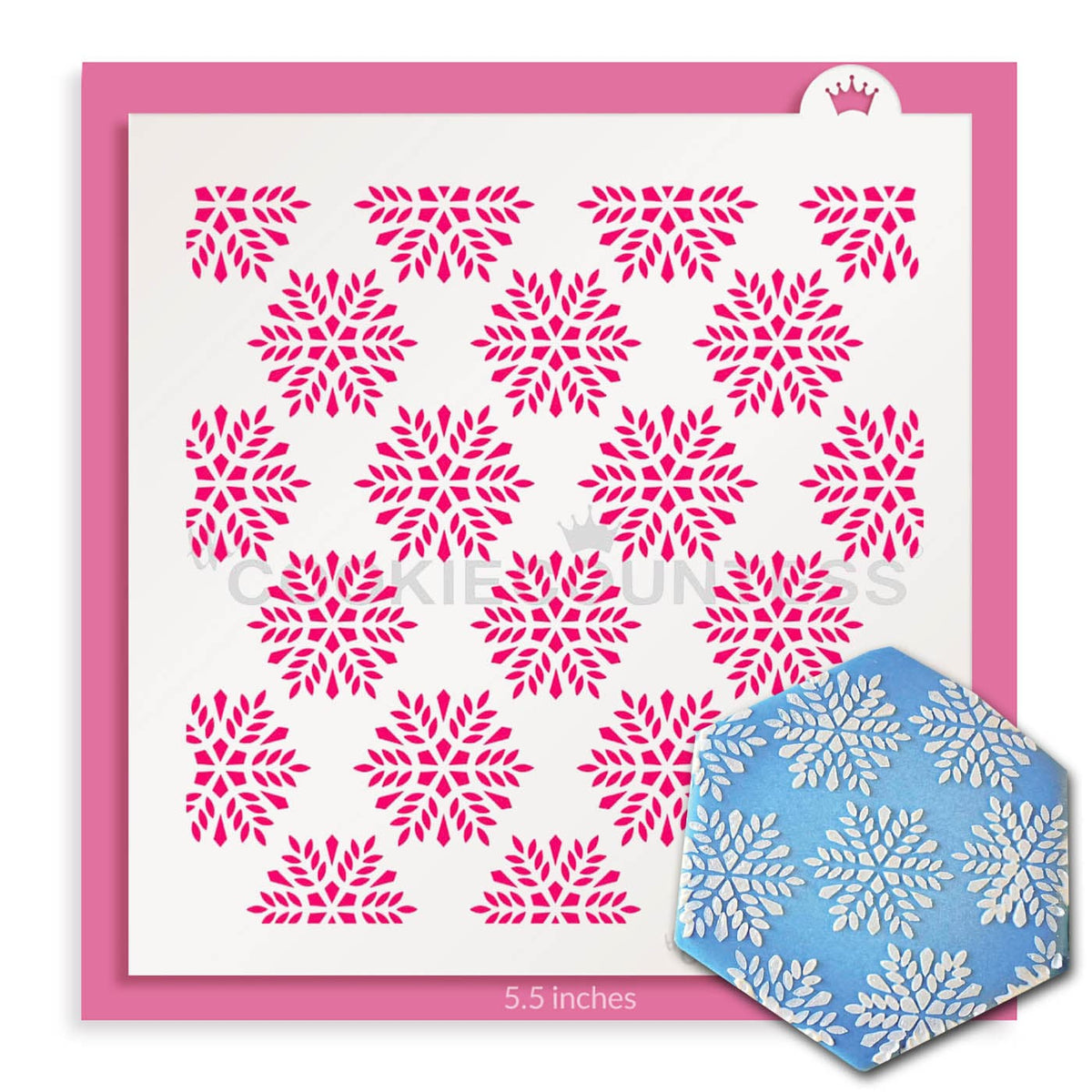  36 Pcs Snowflake Stencil Plastic Biscuit Holiday