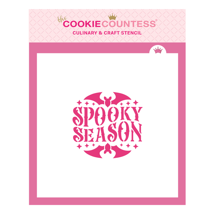 The Cookie Countess Stencil Spooky Season Saying Stencil