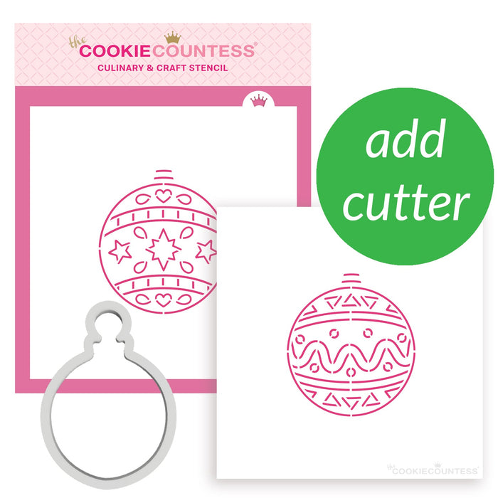 The Cookie Countess Stencil Stencils and Cookie Cutter Round Ornament PYO Stencil Set