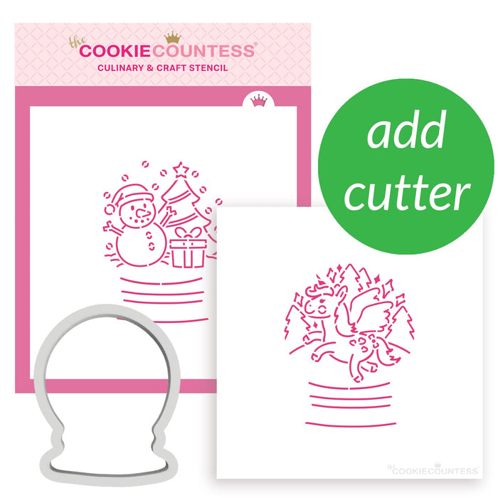 The Cookie Countess Stencil Stencils and Cookie Cutter Snow Globe PYO Stencil Set