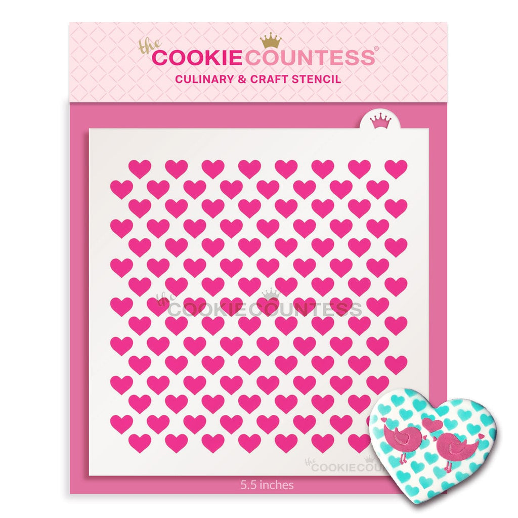 Flowing Hearts Cookie and Craft Stencil