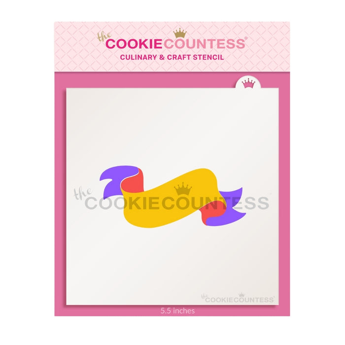 The Cookie Countess Stencil Waving Banner 2 Piece Stencil