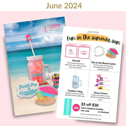 The Cookie Countess Subscription Box June 2024 Subscription Box- Fun in the Sun