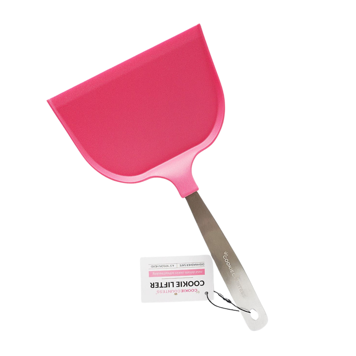 The Cookie Countess Supplies Countess Pink Cookie Lifter - Extra Wide Spatula