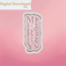 Vertical Merry Cookie Cutter STL - The Cookie Countess